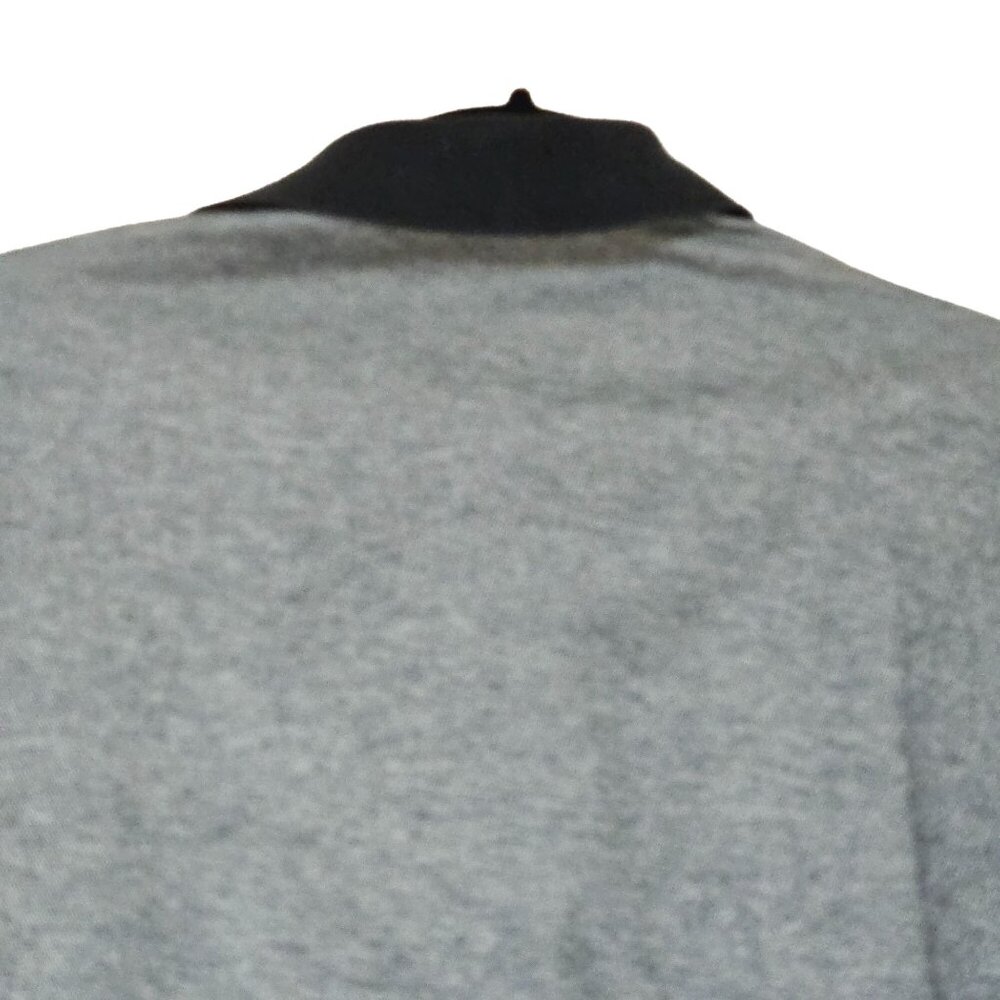 Overton Shirtmakers Mens Polo Shirt M Gray Black Cotton Short Sleeve - Picture 8 of 9